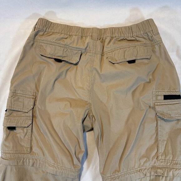 BC Clothes Convertible Adventure Pants XL Tan Un Zip Stretch Waist - Picture 6 of 12